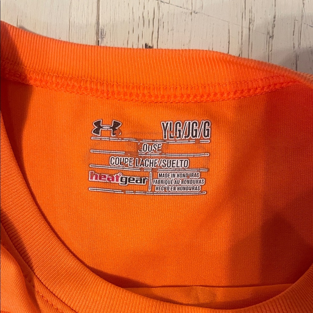 Under Armour Kids Bright Orange Tee - 100% Beast Graphic - Picture 2 of 4